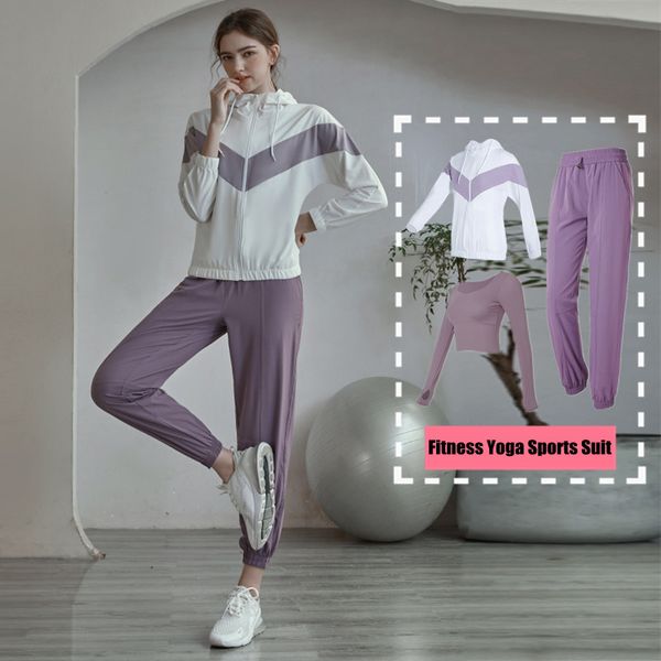 

active sets fitness sports suit women sportswear running set hooded yoga gym clothing autumn winter workout training jogging outfit 220826