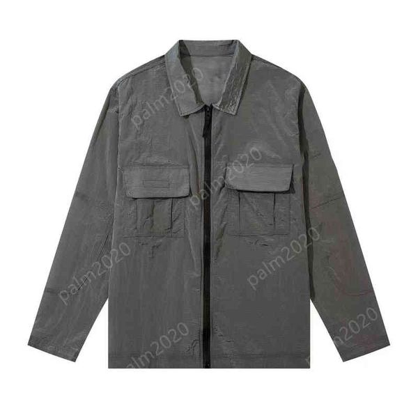 

mens designer jacket casular jackets hooded clothes armbands logo nylon zip cardigan reflective thin trench coat, Black;brown
