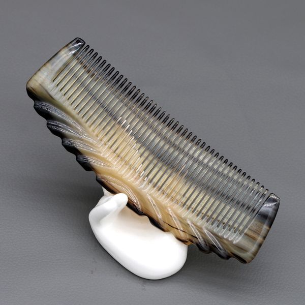 

100% handmade sheep horn comb anti-static brush hair massage tooling perfections