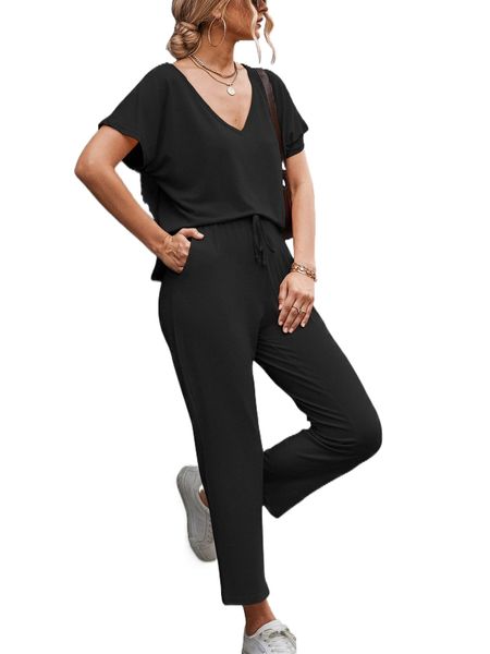 

dolman sleeve tee & tie front pants q0ey#, White