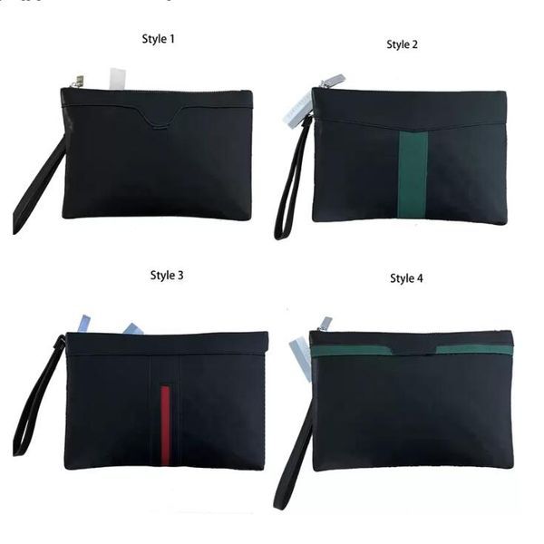

leisure clutch purse for men clutch envelope bag card holder wallet male satchel casual pouch, Red;black