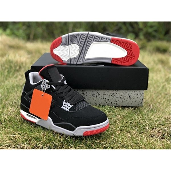 

shoes authentic og 4 bred black cement red white 4s iv man woman sports