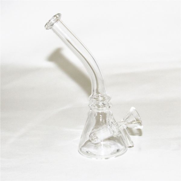 Mini bong in vetro da 4,5 pollici per acqua, narghilè, Dab Rig con tubi in vetro maschio da 10 mm, tubi per tubi petroliferi