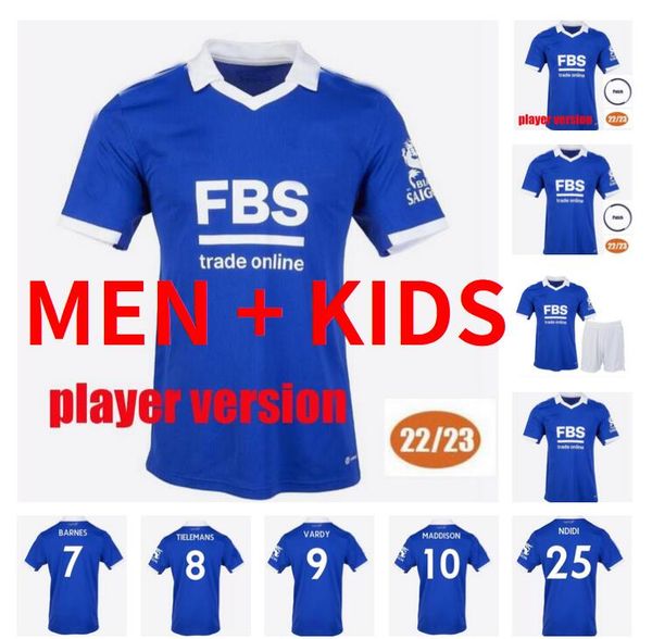 

leicester soccer jerseys city vardy ndidi tielemans 2022 2023 maddison iheanacho gray barnes morgan ricardo 22 23 football shirt uniforms me, Black;yellow
