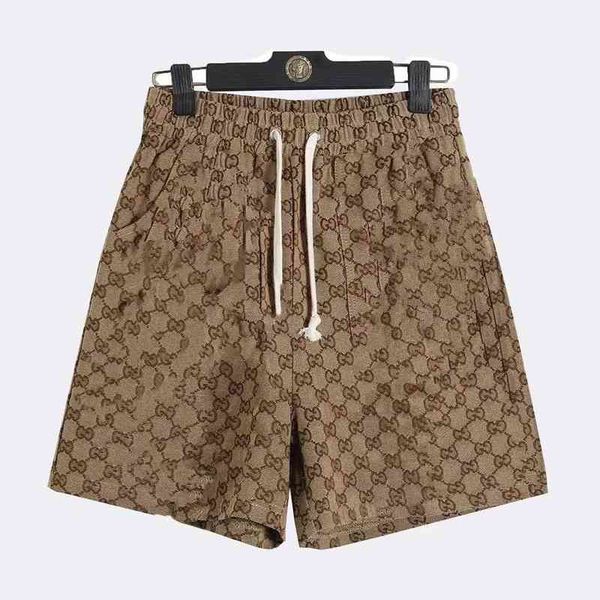 

2022 g print denim print pants shorts couple loose yuan standard, Black;white
