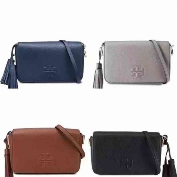 

55% off factory online sale autumn versatile new european and american simple pure color lychee skin tassel flip small square single shoulde
