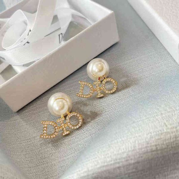 

2022 factory wholesale new di diamond size pearl female geometric earrings accessories 59co, Golden