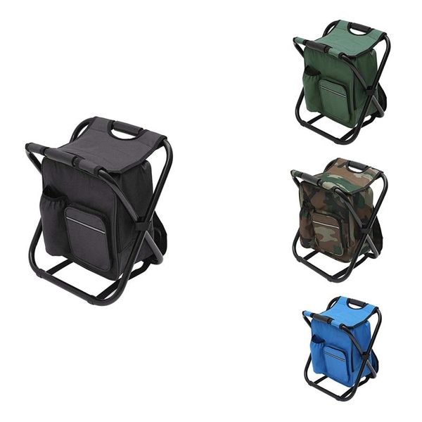 Angelzubehör, zusammenklappbarer Campingstuhl, Angeltasche mit Sitz, robuster Rucksack, Rucksack, Hocker