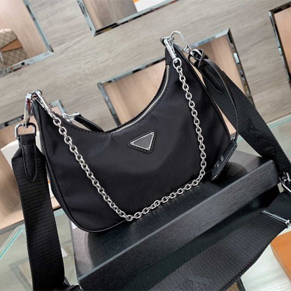

wholesale woman designer bags hobo handbags lady fashion nylon composite designers handbag chains shoulder bag black crossbody