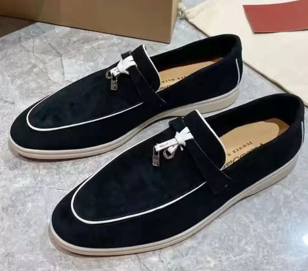 

2021 s lily loafers shoes lady lazy business casual flat walk slip-on trend women suede leahter fashion stlye black beige comfortable lp for
