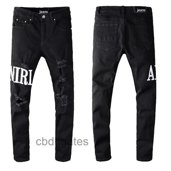 

amirs mens jeans designer jean 649 autumn and winter men's with holes, Blue