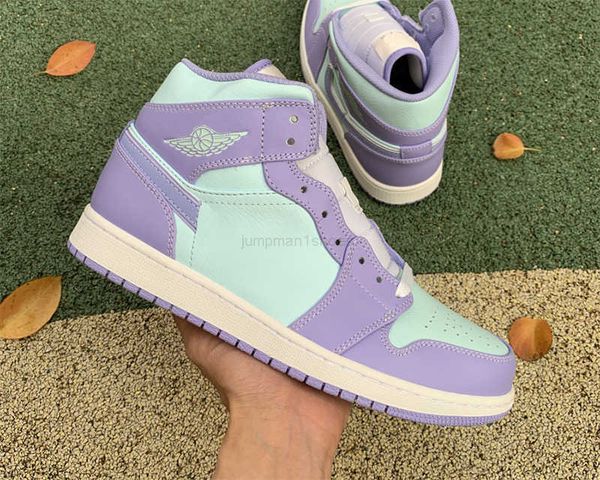 

shoes version jumpman 1 1s mid women violet trainers sneakers sports 554724-500