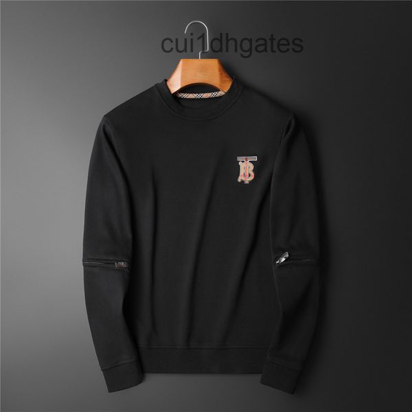 

2022 designer b br coats and hoodie 2022 spring autumn new high-end light luxury men's youth fashion hsome large round neck long sleeve, Black