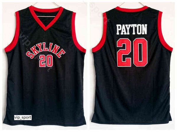 

high school gary payton jersey 20 men black basketball skyline jersey sale university for sport fans breathable on sale