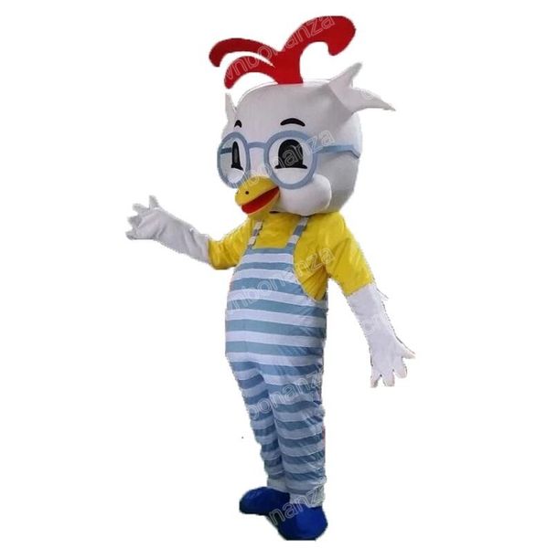 Costume della mascotte del pulcino di Halloween Cartoon Personaggio a tema anime Formato per adulti Natale Carnevale Festa di compleanno Vestito all'aperto