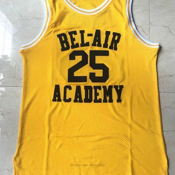 Nikivip Ship From Us #25 Carlton Banks Basketball Jersey Prince of Bel-Air Academy Movie Jerseys costure