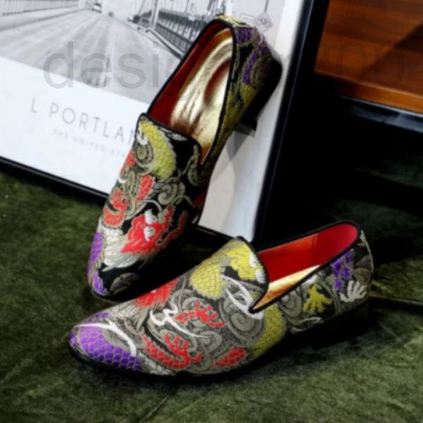 

dress shoes designer men's shoes daily trend lefu embroidered pea comfortable light and breathable casual vq59, Black