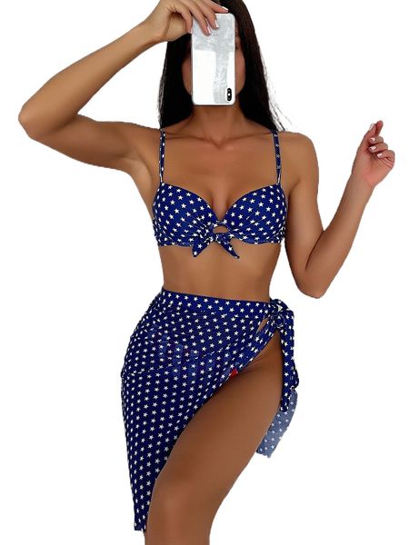 

3pack american flag print push up bikini swimsuit y5a0#, White;black