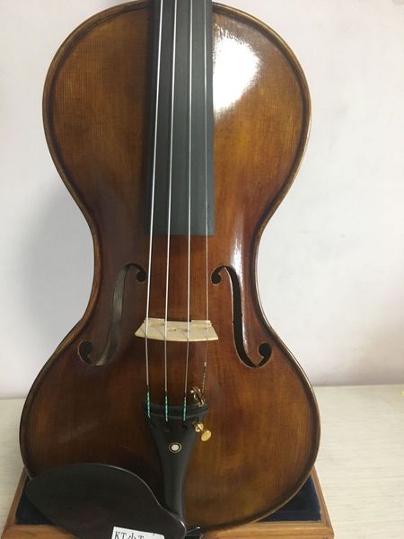 

4/4 violin baroque model solid flamed maple back spruce handmade
