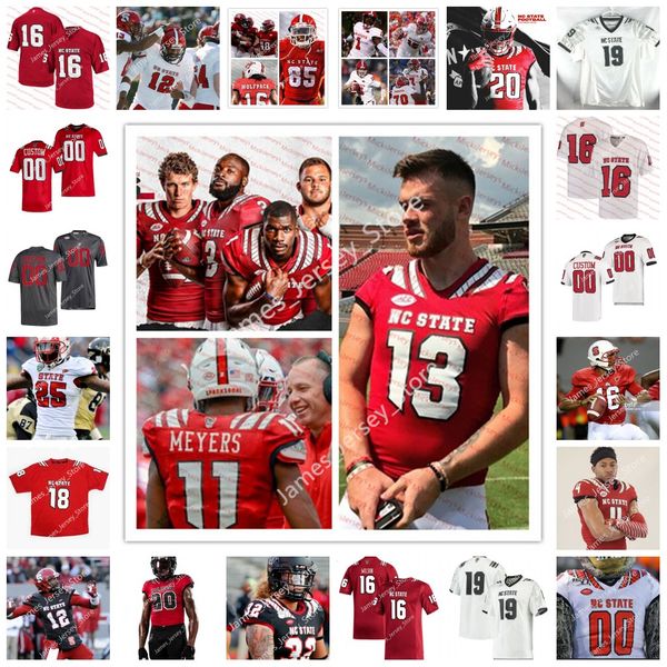 

n.c. state wolfpack jersey stitched college football uniform 92 kyle bambard 90 aj cole iii 14 woody cornwell 15 ryan finley 6 cary angeline, Black