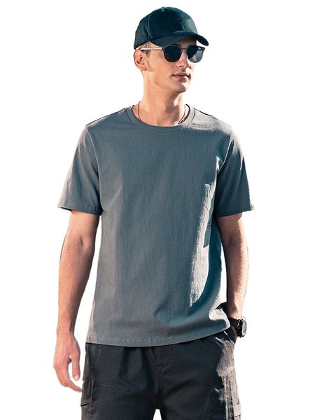 

men mountain & slogan graphic tee x50q#, White;black