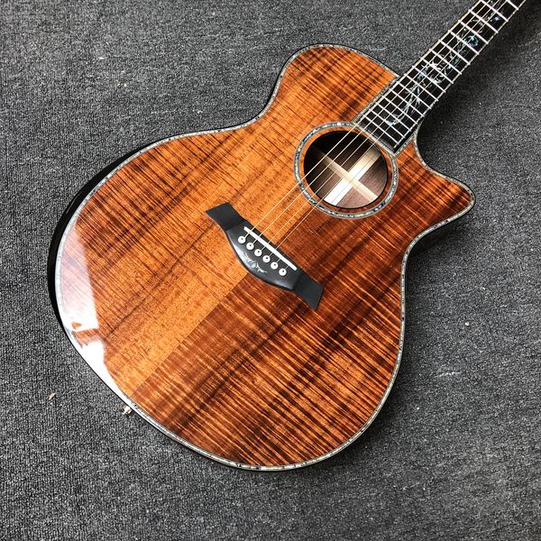 

custom solid koa wood 40 inch ps life tree inlay acoustic guitar