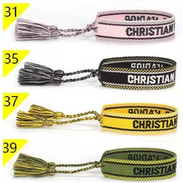 

brand fashion friendship charm bracelets bangles women men adjustable embroidery tassel bangle couple braided jewelry designer woven fabrics, Golden;silver