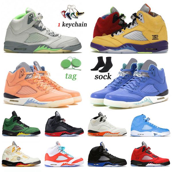 

breathable 5 classic jumpman basketball shoes we the raging bull sports 5s trainers oreo racer blue muslin paris sneakershare jade horizon, White;red