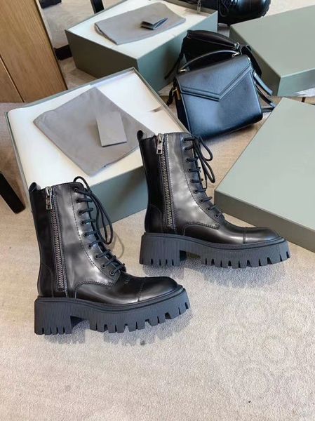 

paris balenga luxurious designer fashion women 2023 boots cowskin leather high end level quality knight boot laces zipper opening black ladi