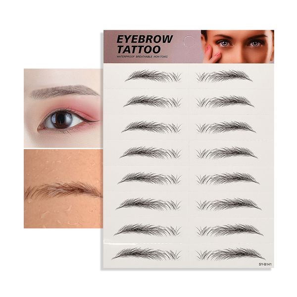 

3d simulation eyebrow sticker 1pc willow leaf eyebrow shape