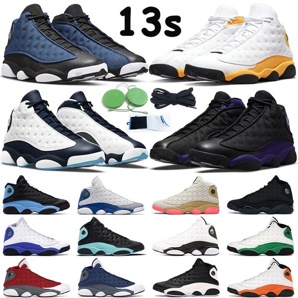 

13s basketball shoes 2022 navy del sol university blue obsidian flint lucky green court purple black cat 13 mens trainer sports sneakers