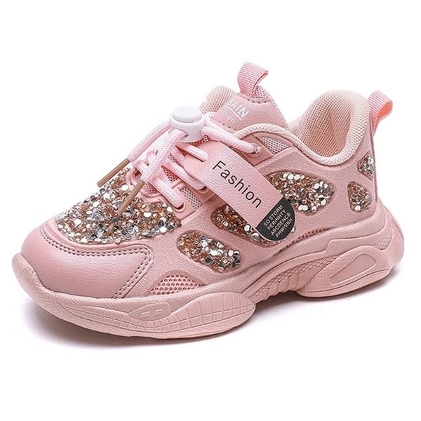 

arrival children sneakers girls and boys casual shoes bring pu leather sport flats spring 510 years kids shoes 220805, Black;red