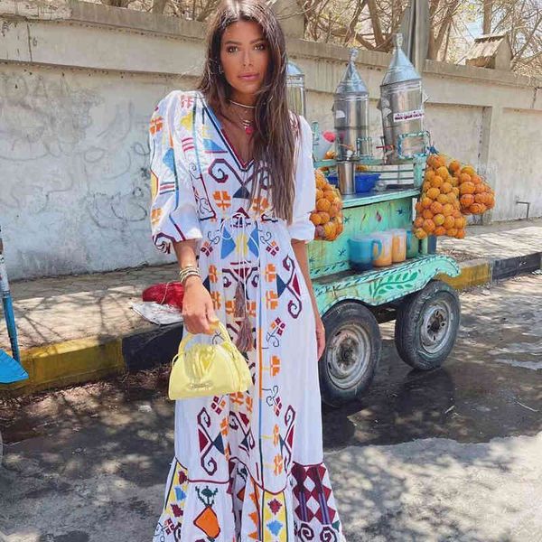 

casual dresses 2022 summer women's flower pattern dress v-neck 7-sleeve chiffon wrap temperament nlqg, Black;gray