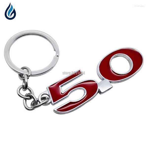 Chaveiros Metal 5.0 Emblema Vermelho Preto Car KeyChain Chaveiros Apto Para Mustang GT V8 COYOTE Cadeia Acessórios Miri22