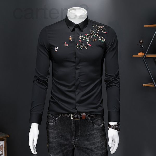 

men's casual shirts designer 2166 lilly's family mainly promotes spring long sleeved shirts hh332022, White;black