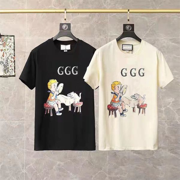 

2022 men's t-shirt 3d designer short sleeve t-shirt front and back printing fast drying anti wrinkle men's and women's classi, White;black