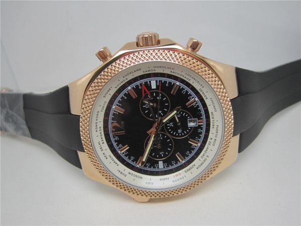 

man automatic watch mechanical wristwatches black face big size watches 50mm 209, Slivery;brown