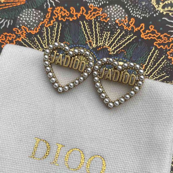 

2022 factory wholesale di home new love pearl baita simple earrings, Golden