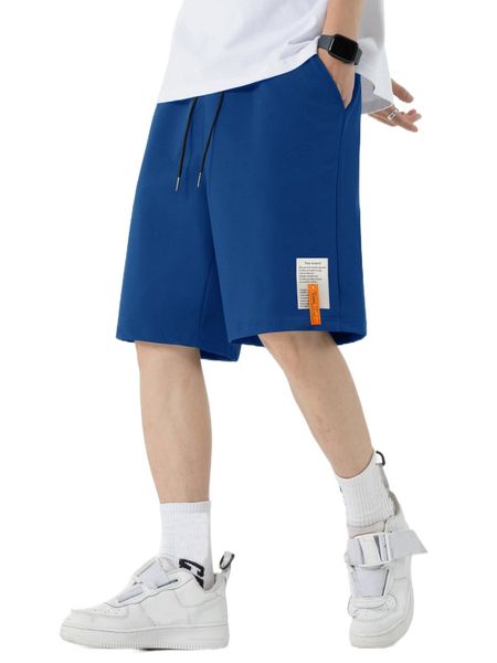 

men slogan graphic patched shorts g3zw#, White;black