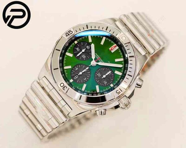 Marca de mergulho de luxo Relógio GF Factory 42mm 316 Movimento de aço Cronógrafo Green High-end