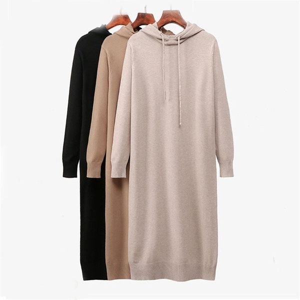 

sweater dress women fashion autumn winter knitted pullovers sweaters long sleeve jumper pull femme sw037 y200805, Black;pink