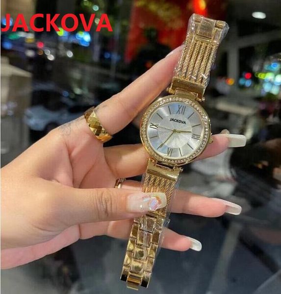 Gold de ouro rosa Small Diamonds Ring Watches 32mm de alta qualidade Lady Wristwatches Bracelet Belicista Designer Aço inoxidável Mulheres assistindo relógio de quartzo
