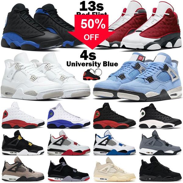 

basketball shoes men women 13s jumpman 13 red flint hyper royal starfish 4s university blue white oreo black cat mens trainers sneakers i