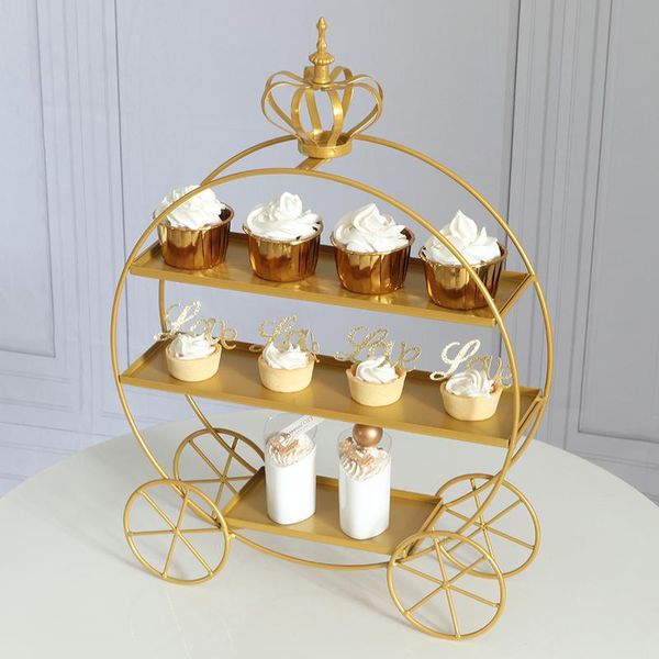 Другое выпечка белого золота пончики Дисплей тыквен тип подставки для рождественских кексов для вечеринок на хэллоуин