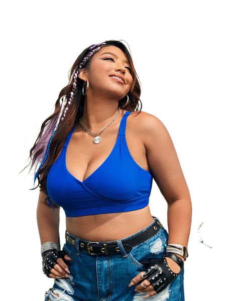 

plus solid bikini 643d#, Black