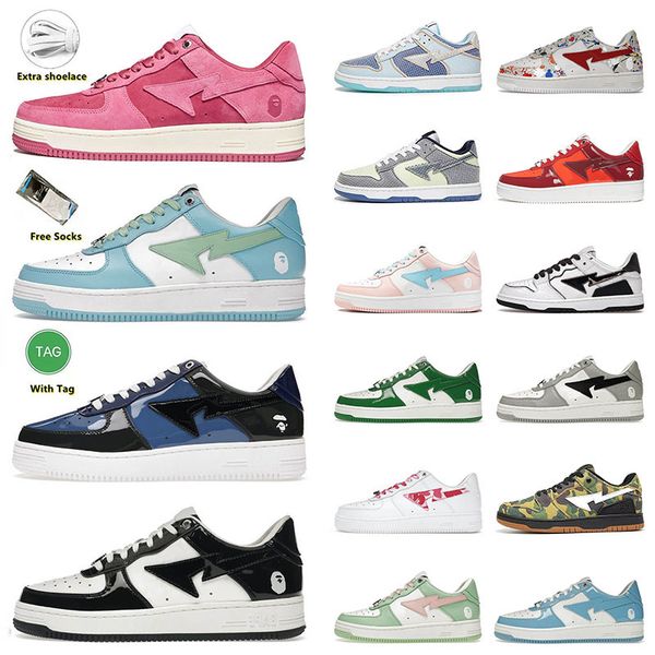 

fashion bapesta casual shoes sports sneakers designer orange luxury skate pink suede blue beige pastel pink bapesta sk8 sta low bapestas for
