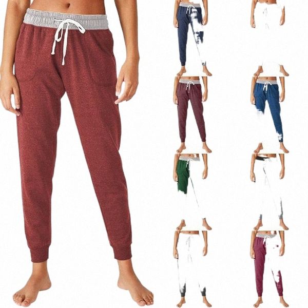 

women's pants & capris cool plus size casual mid waist straight loose long women street wear autumn patchwork trousers t9u7#, Black;white