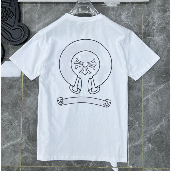 

designers summer fashion ch brand luxury men's t shirts tees correct horseshoe sanskrit cross polos boy graffiti t-shirts women short s, White;black