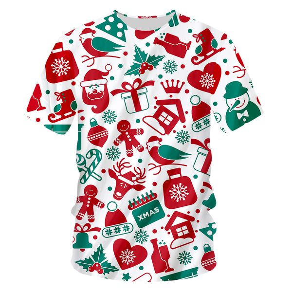 Men s Santa Clause camiseta camiseta moda casual camise