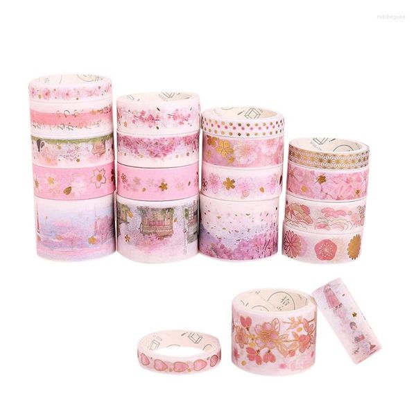 Geschenkpapier PPYY-20 Rollen Washi Tape Set Masking Goldfolie Blumen Farbiges Bastelzubehör für DIY Verpackung ScrapbookingGeschenk